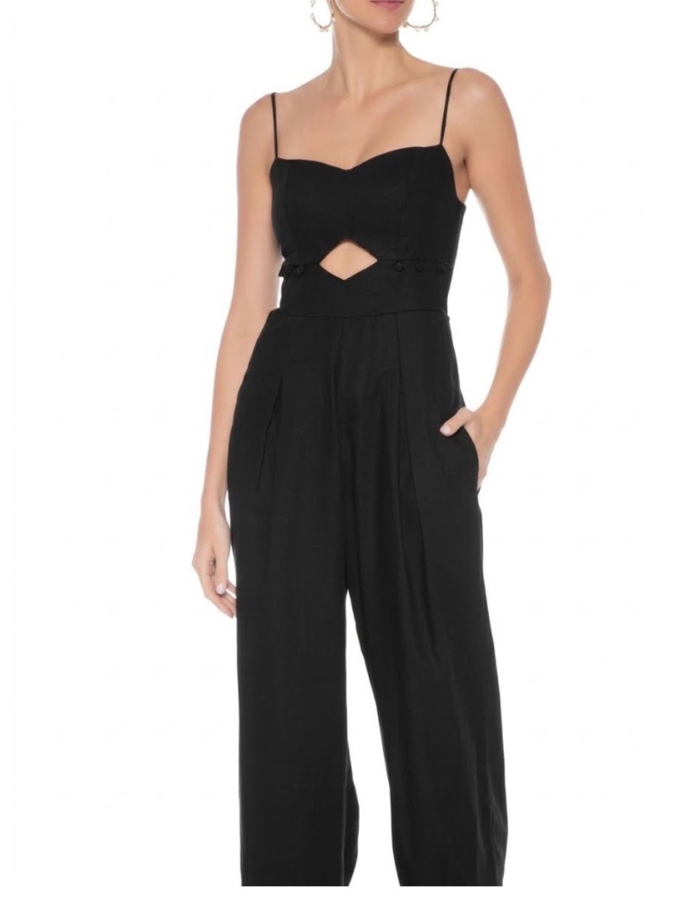 Zara Black Cut-Out Jumpsuit – Size M (Fits like S)